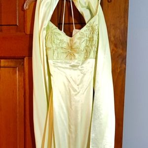 Yellow green gown